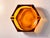 Art Deco Faceted Cut Hexagonal Amber-Colored Crystal Glass Ashtray, Bohemia, Former Czechoslovakia, 1920s For Sale - Image 6 of 13