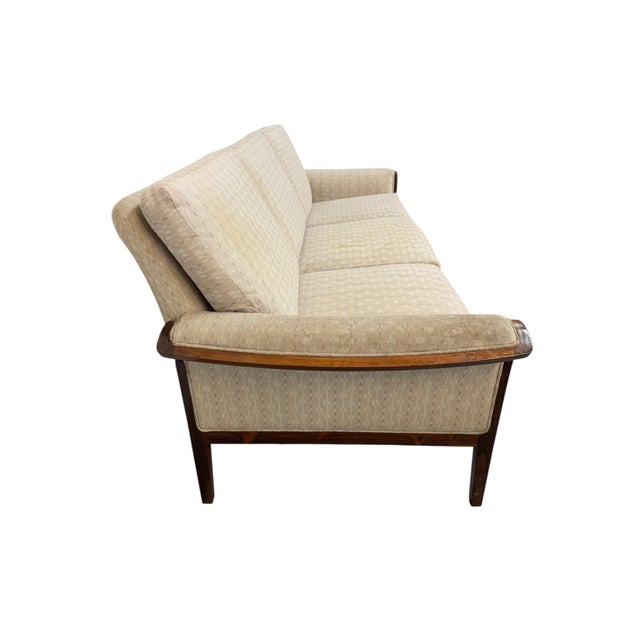 Mid-Century Modern Mid-Century Danish Modern Rosewood Upholstered Sofa For Sale - Image 3 of 6