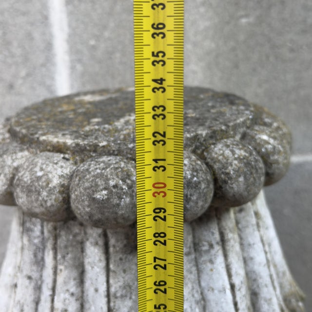 Vintage Architectural Style Hand-Carved Stone Capital, 20th Century For Sale - Image 11 of 12