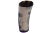 Natural buffalo bovine horn six inch vintage vase with an organic curved form highlighting the striations of black, ebony,...