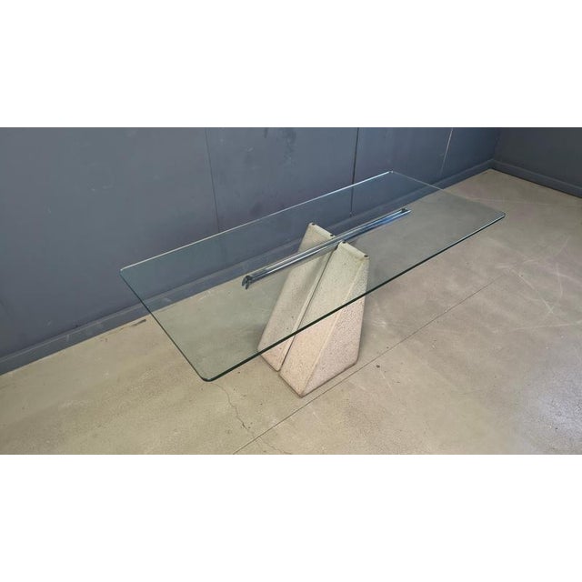 Concrete Dining Table by Giovanni Offredi for Saporiti, 1970s For Sale - Image 6 of 13