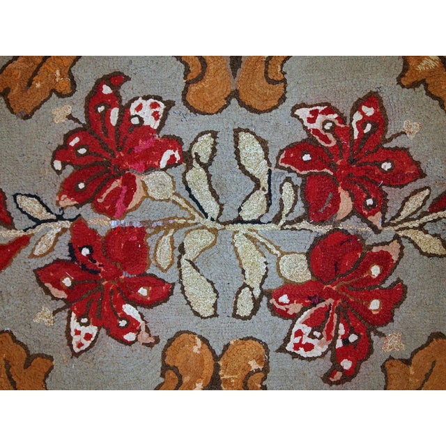 1900s Handmade Antique American Hooked Rug 2.4' X 4.1' For Sale - Image 9 of 10