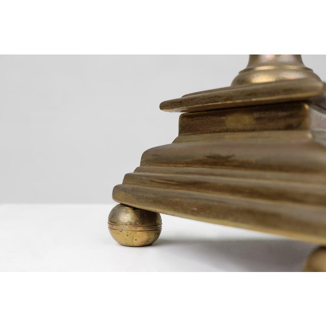 Large French Church Candlestick in Bronze, 1890s For Sale - Image 9 of 11