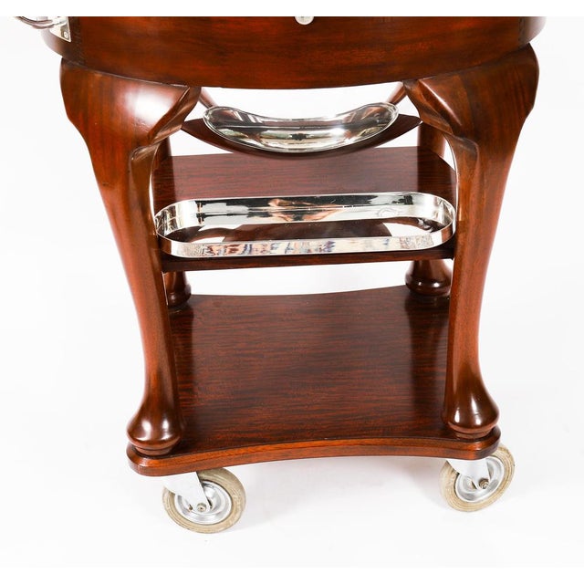 Antique Art Deco Drakes Silver Plated Beef Carving Trolley, 1930s For Sale - Image 14 of 18