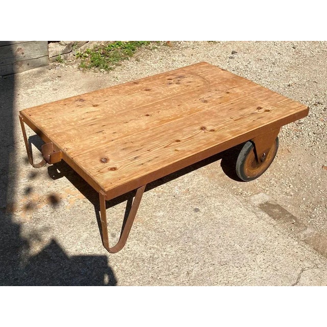 Vintage Industrial Coffee Table, 1950 For Sale - Image 11 of 12