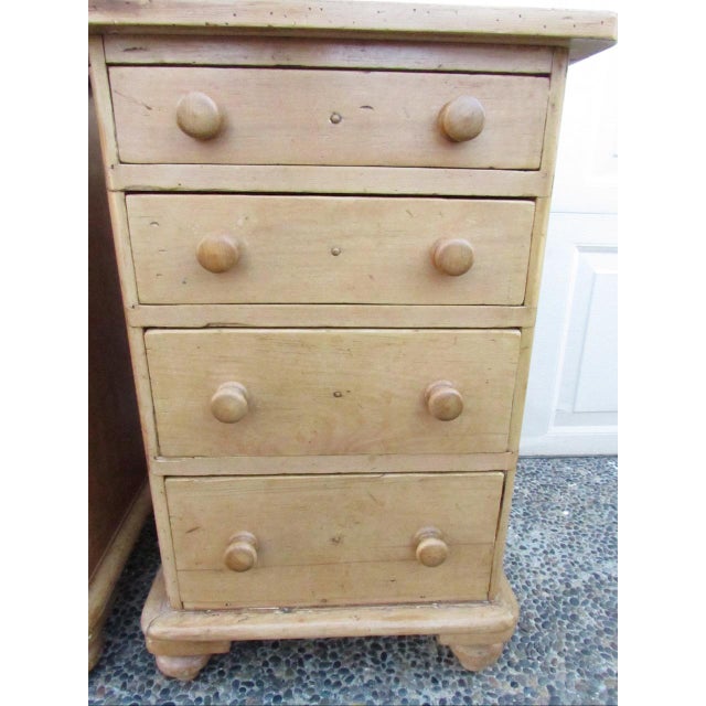 Antique English Pine Nightstands For Sale In San Francisco - Image 6 of 15