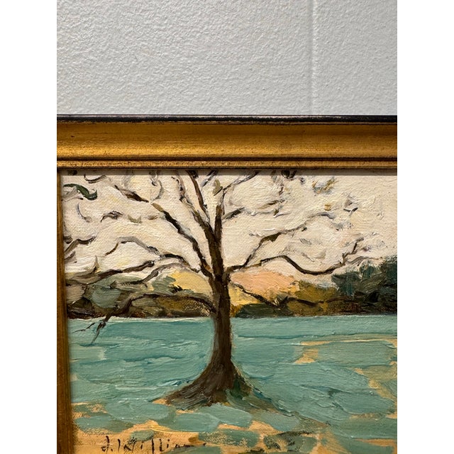 Traditional 20th Century Oil Painting Treescape For Sale - Image 3 of 5