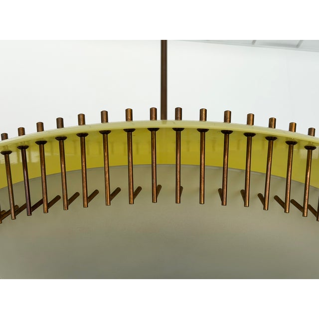 Yellow Angelo Lelii "12697" Ceiling Lamp for Arredoluce, 1958 For Sale - Image 8 of 12