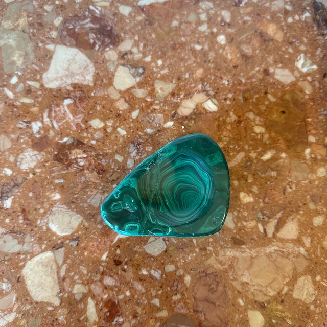 Gemstone Vintage Malachite Stone Catchall, Trinket Dish or Ashtray For Sale - Image 7 of 7