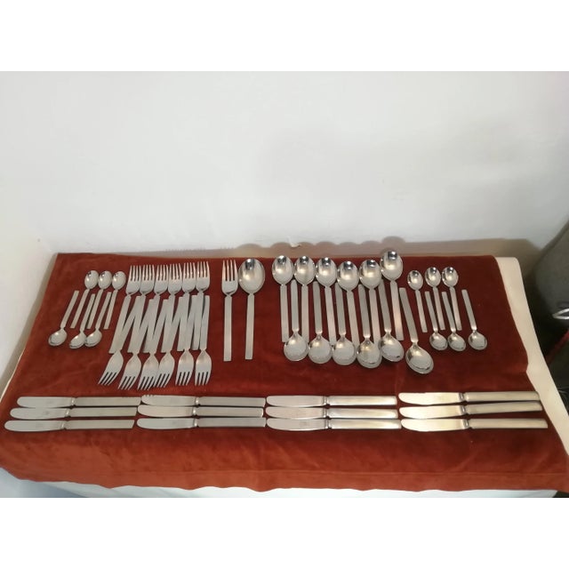 Gio Ponti Cutlery Set for 12 by Gio Ponti for Fratelli Calderoni, Italy, 1960s, Set of 54 For Sale - Image 4 of 17