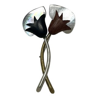 1950s Fabrice Paris Floral Brooch For Sale