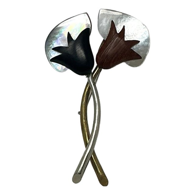 1950s Fabrice Paris Floral Brooch For Sale