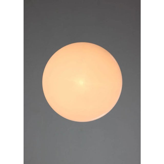 Vintage Industrial Opaline Glass Pendant Lamp, 1970s For Sale - Image 7 of 13