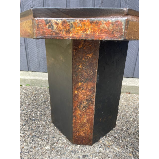 Paul Kingma 1960s Set of 3 Paul Kingma Style Brutalist Slate Tile Tables For Sale - Image 4 of 11