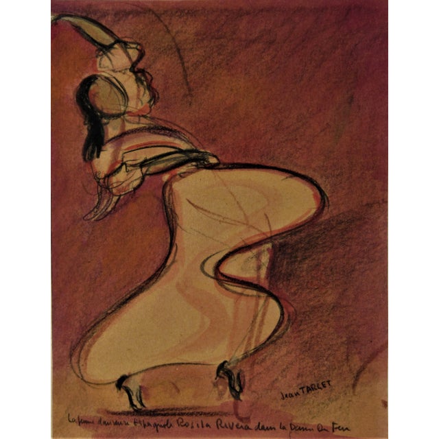 Jean Target, La Jeune Danseuse Espagnole Rosita Rivera, Dans la Danse du Feu For Sale