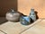 Studio Ceramic Spherical Vase with Blue Flowing Glaze, Germany, 1970s For Sale - Image 14 of 15
