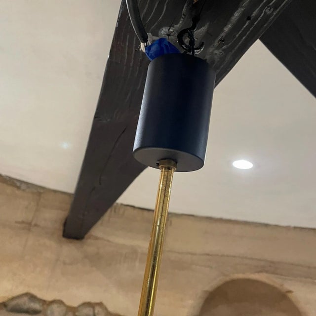 Black 1950s Maison Arlus Modernist French Black Crystal Chandelier, France For Sale - Image 8 of 13