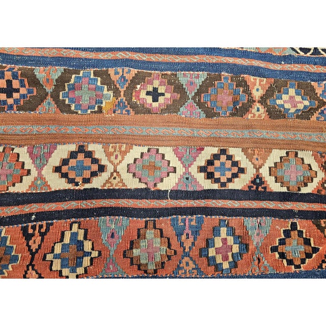 Antique Caucasian Shirvan Kilim, Handwoven Wool, Allover Geometric Pattern, 1880s, 5' x 10' For Sale - Image 14 of 16