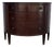 Vintage Mahogany Demilune Dresser| Federal Revival Bow Front Chest | Traditional Colonial Style Bedroom Storage Accent Furniture | Dark Wood For Sale
