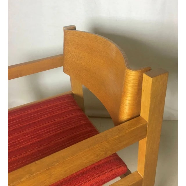 Wood Harvey Probber Bent Wood Beech Large Armchairs Pair For Sale - Image 7 of 11