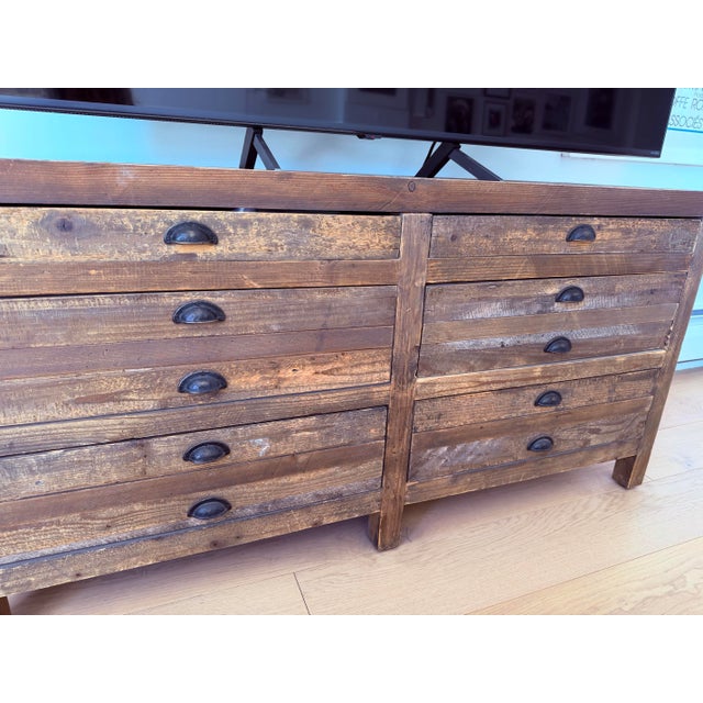 Restoration Hardware Restoration Hardware Printmaker’s Collection Dresser For Sale - Image 4 of 4