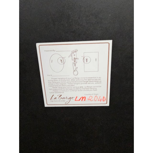 Ebony Late 20th Century Labarge Napoleon III Style Patial Gilt and Ebonized Wall Mirror For Sale - Image 8 of 8