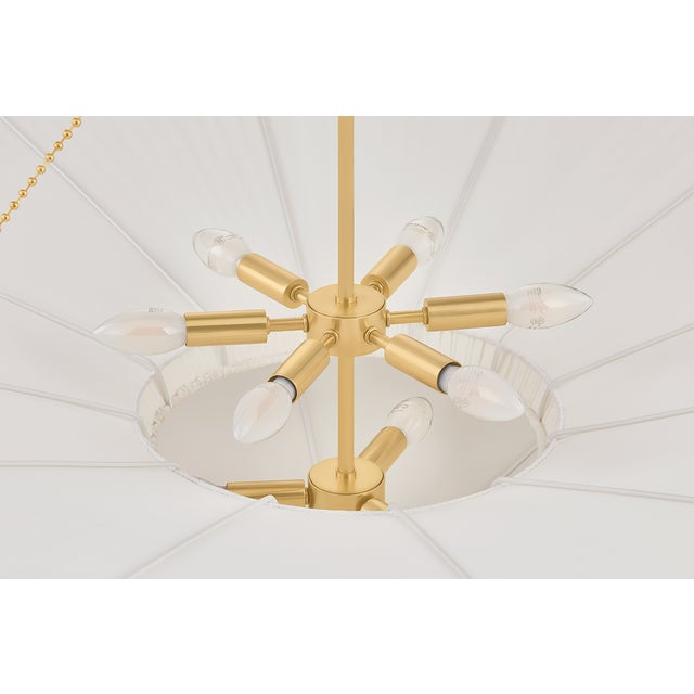 2020s Hudson Valley Lighting Gerhard 40 in. 9 Light Chandelier in Aged Brass Finish For Sale - Image 5 of 8