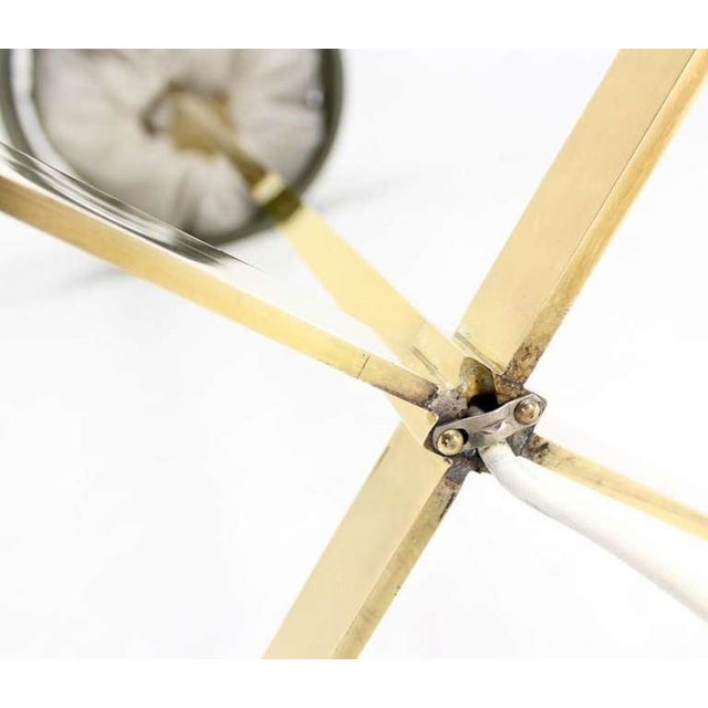 Mid-Century Modern Machined Solid Brass Floor Lamp in Style of Tommy Parzinger For Sale - Image 6 of 10