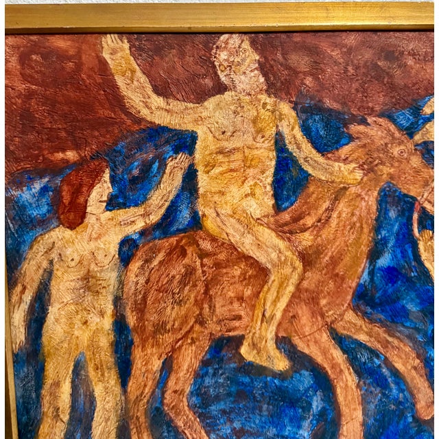 1960s Lionel Kalish, Surrealist Oil Painting Circus Horse Scene Lionel Kalish Fantasy Scene New York, 1961 For Sale - Image 5 of 15