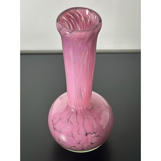 Pink Mottled Glass Vase from Mdina Glass, Malta, 1980s For Sale - Image 6 of 8