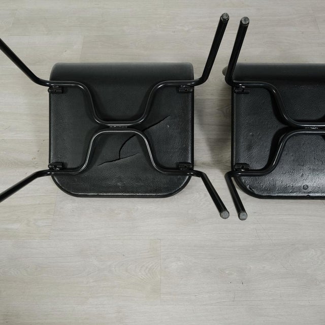 Iron and Rubber Chairs, 1980s, Set of 10 For Sale - Image 16 of 18