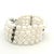 Metal Vintage Retro Multi-Strand Pearl and Sapphire 14k White Gold Bracelet For Sale - Image 7 of 15