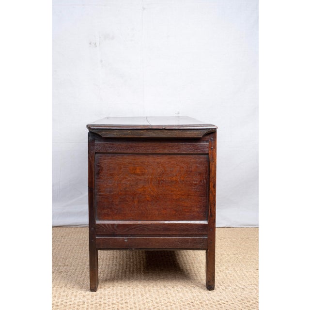 17th Century Carved Oak Coffer For Sale - Image 9 of 16