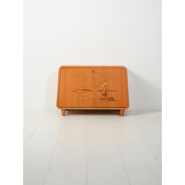 Scandinavian Sideboard in Inlaid Elm, 1940s For Sale - Image 13 of 13