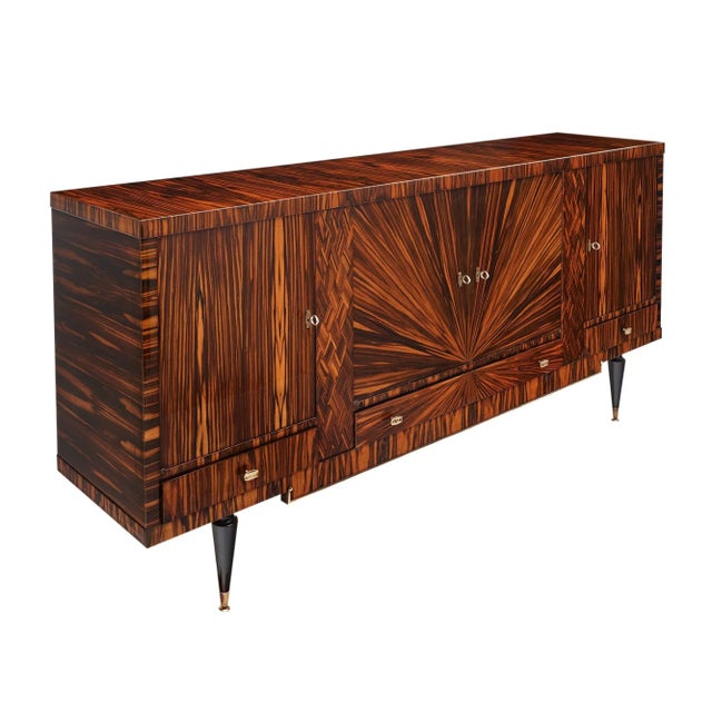 Mid-Century Modern Mid-Century French Ebony of Macassar Buffet For Sale - Image 3 of 9