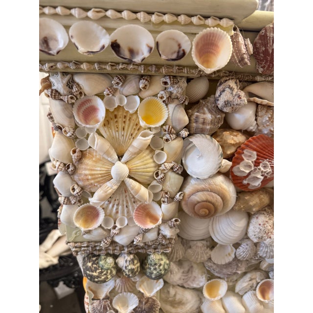Vintage Handmade Fireplace Surround W/Seashells For Sale - Image 4 of 8