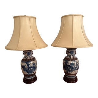 Late 20th Century Ginger Jar Lamp - a Pair For Sale