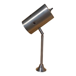 Custom Made Brushed Nickel Desk Lamp For Sale