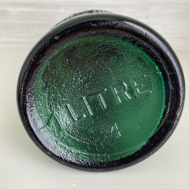 Antique French La Lorraine Green Glass Canning Jar - One Litre For Sale - Image 12 of 12
