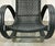 Baker Modern Nero Finish Rattan and Woven Rawhide Rollick Rollick Rocking Chair For Sale In Atlanta - Image 6 of 8