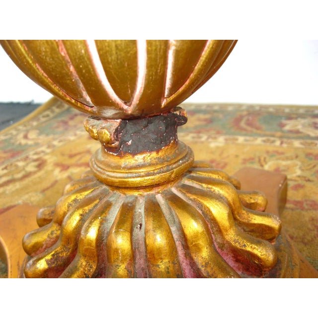 1950s Hollywood Regency Gold Gilt Round End Tables - a Pair For Sale - Image 10 of 11