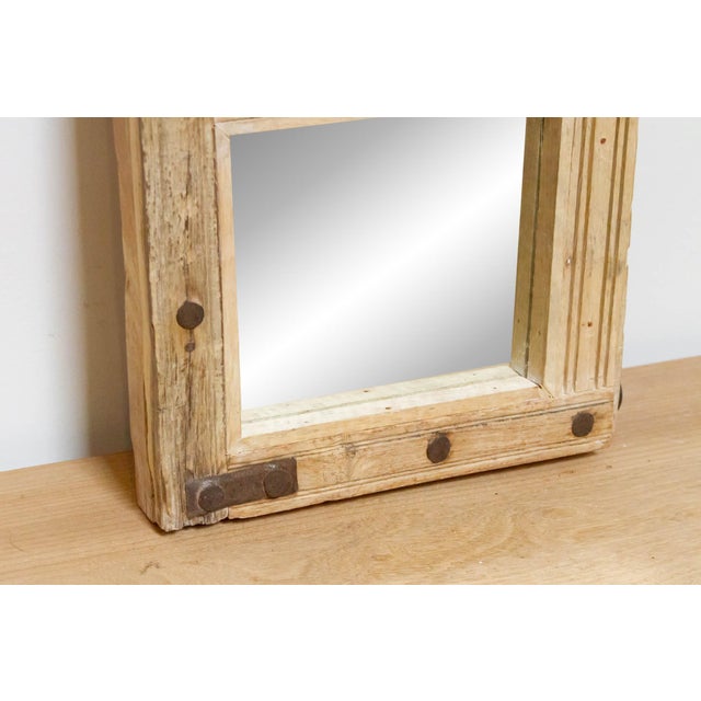 Wood 19th Century Indian Window Mirror For Sale - Image 7 of 8