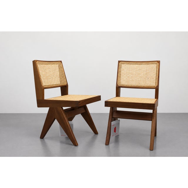 Capitol Complex Chairs by Pierre Jeanneret for Cassina, 2010s, Set of 2 For Sale - Image 9 of 9
