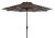 Inside Out Stripe 9 Ft Crank Outdoor Auto Tilt Umbrella in Brown & White For Sale - Image 4 of 4