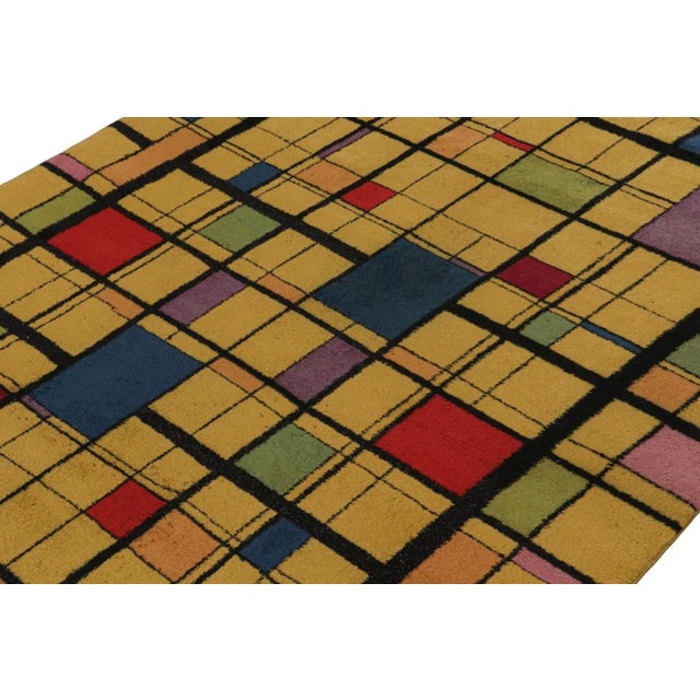Rug & Kilim 1960s Vintage Zeki Muren Art Deco Rug With Geometric Patterns For Sale - Image 4 of 7