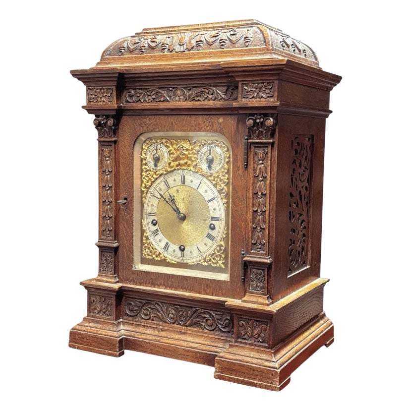 Large Victorian Oak Westminster Chime Clock from Winterthalder ...
