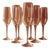 Vintage Champagne Glasses in Clear Glass with Stem and Flute Shape, 1990s, Set of 7 For Sale