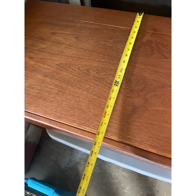 1960s Komfort Made in Denmark a Mid-Century Danish Modern Teak Flip-Top Vanity Desk For Sale - Image 10 of 12