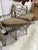 Antique French Three-Part Iron Bench With New Custom Cushions For Sale - Image 4 of 12
