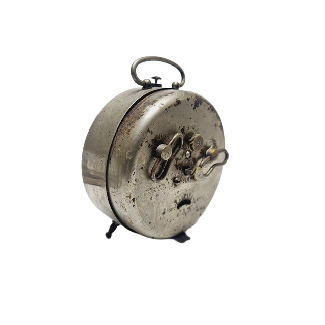 Goldenrod Vintage French Clock from Jaz, 1930s For Sale - Image 8 of 15